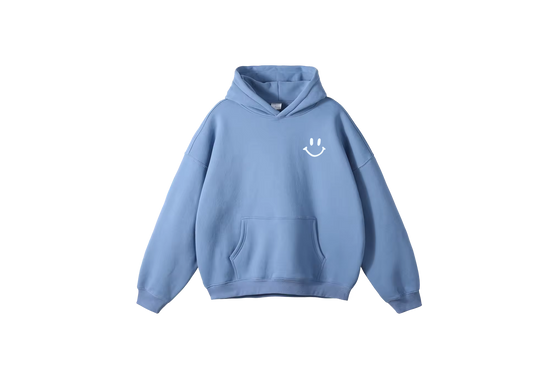 Smiley Hoodie (Light Blue)